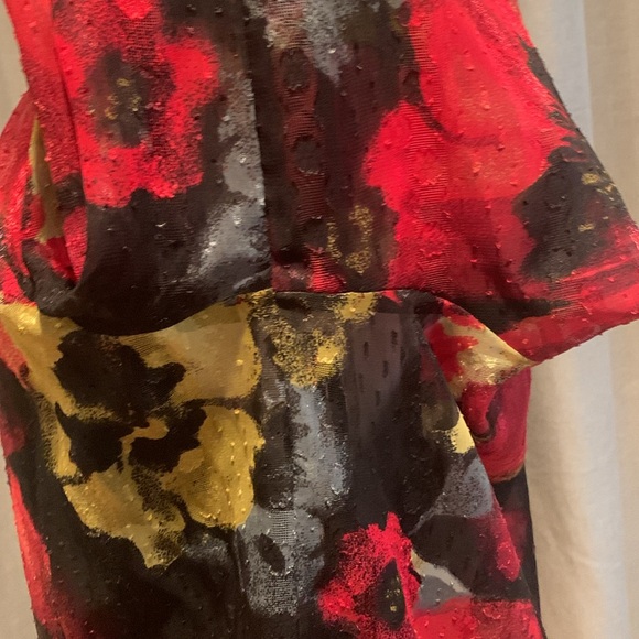 NWT - Style & Co. 2-Piece Red and Black Floral Blouse Size 12 - Picture 7 of 14